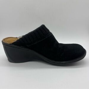 UGG Gael Mule Clog Suede Shearling Lined Shoes Women Size 7 Black 1934